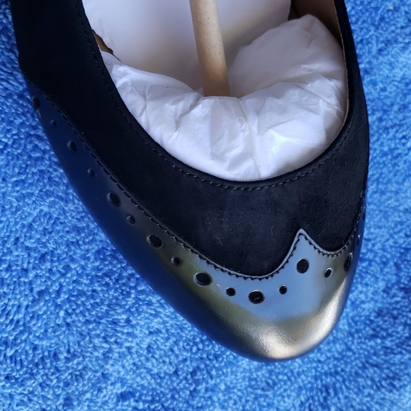 Talbots Shoes - NIB Talbots Britta 9.5 Black Suede/Leather Flats